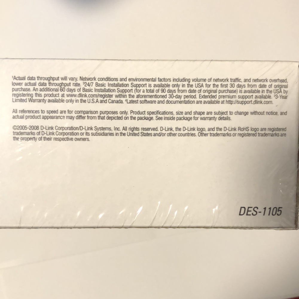 NIB D-Link 5-port 10/100 desktop switch DES-1105 - Picture 11 of 11